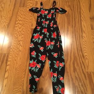 Black and red jumpsuit